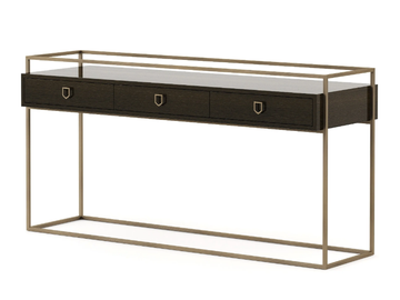 COCKTAIL - Rectangular metal and wooden console table with drawers by Stylish Club - view 2